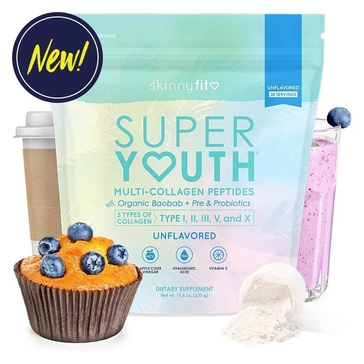 Skinny Fit Super Youth Multi-Collagen Peptides UNFLAVORED – 240.8g