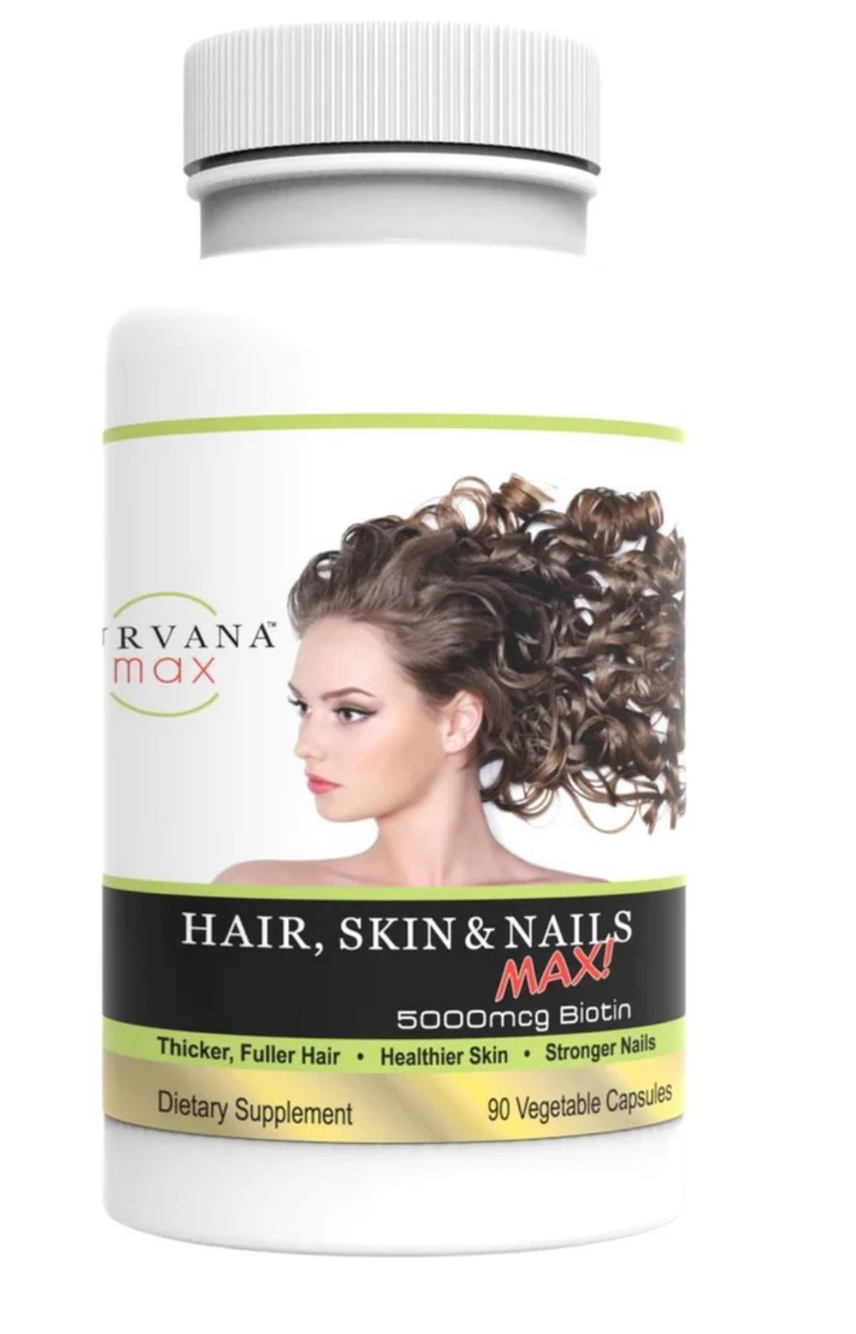 Purvana Hair Skin Nails Max  90 Caps Extra Strength Grows Hair Sealed