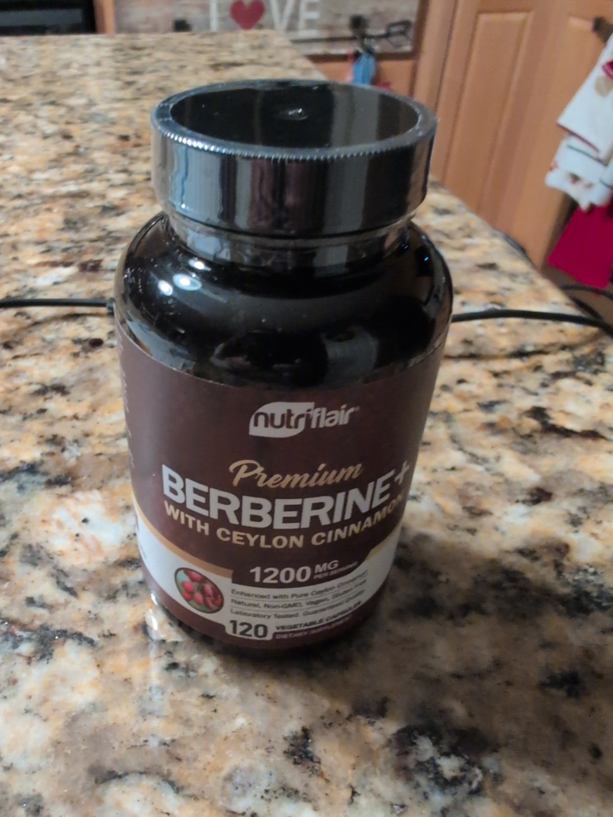 Nutriflair Premium Berberine HCL 1200mg Plus Pure True Ceylon Cinnamon