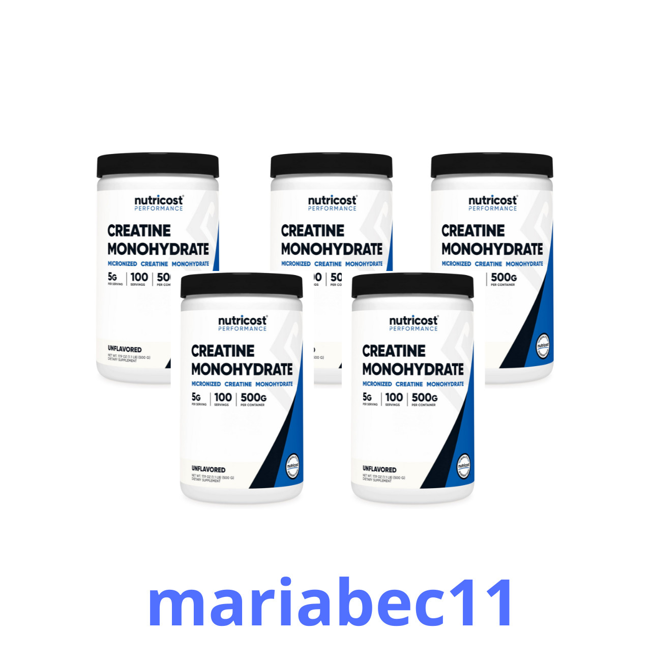 5 Pack Nutricost Pure Creatine Monohydrate 500 Gram Powder !