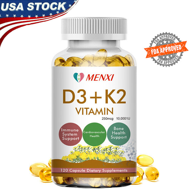 Vitamin K2+D3 Supplement Strong Bones Healthy Heart & Mood Booster – Vegetarian