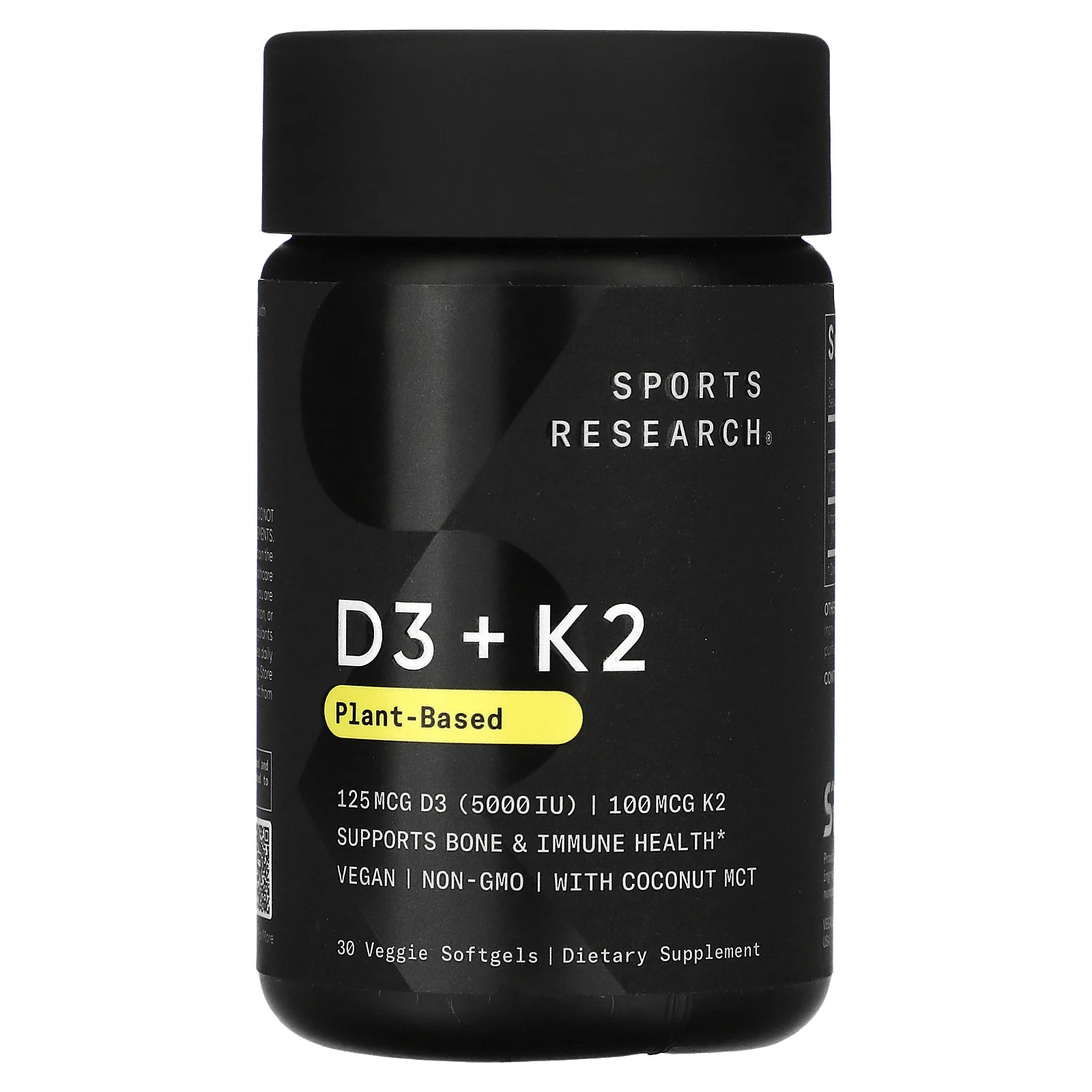 D3 + K2, Plant-Based, 30 Veggie Softgels
