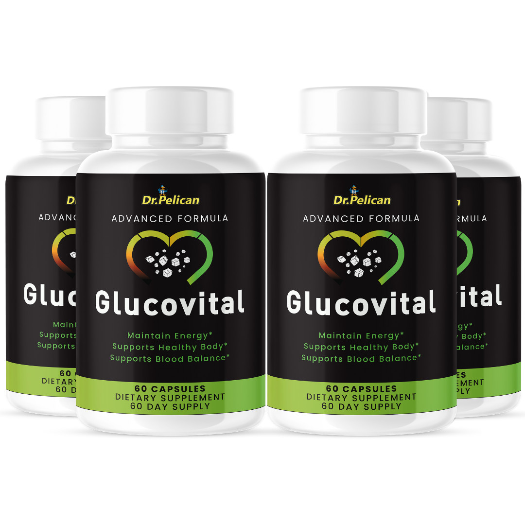 Glucovital- Blood Support- 4 Bottles- 240 Capsules