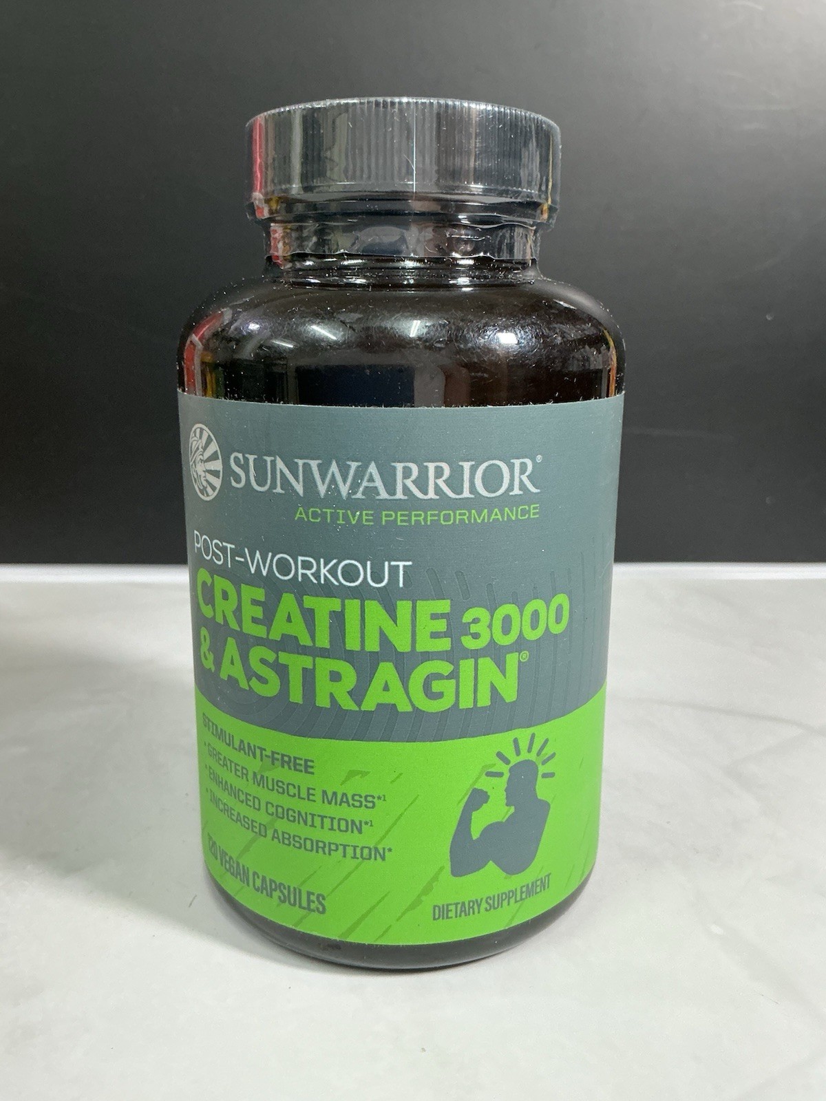 Sunwarrior Creatine Monohydrate Capsule Post Workout, 3,000mg 30 Serv. Ex: 1/27