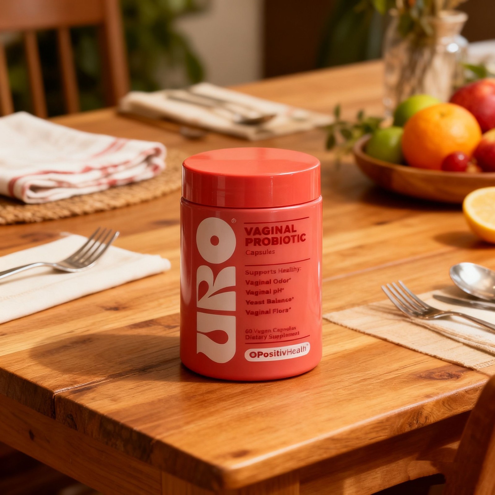 O Positiv URO pH Balance Vaginal Probiotics, Vaginal Health Suppleme 60 Capsules