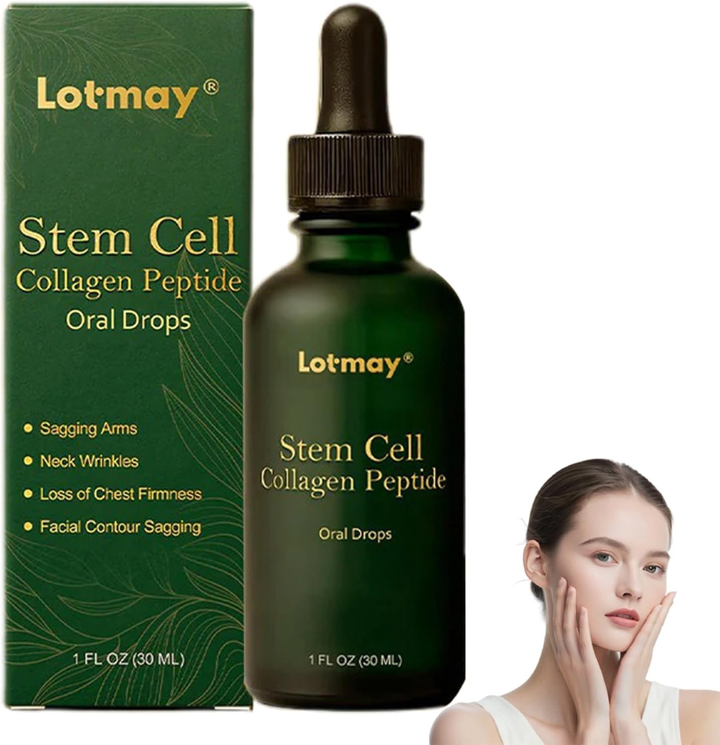 Lotmay Stem Cell Collagen Peptide Oral Drops for Lift & Firm Skin Reduce Wrinkle
