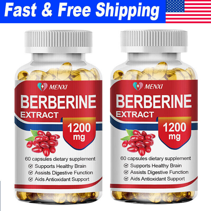 2×Berberine Supplement 1200mg per Serving – High Absorption Heart Health Support
