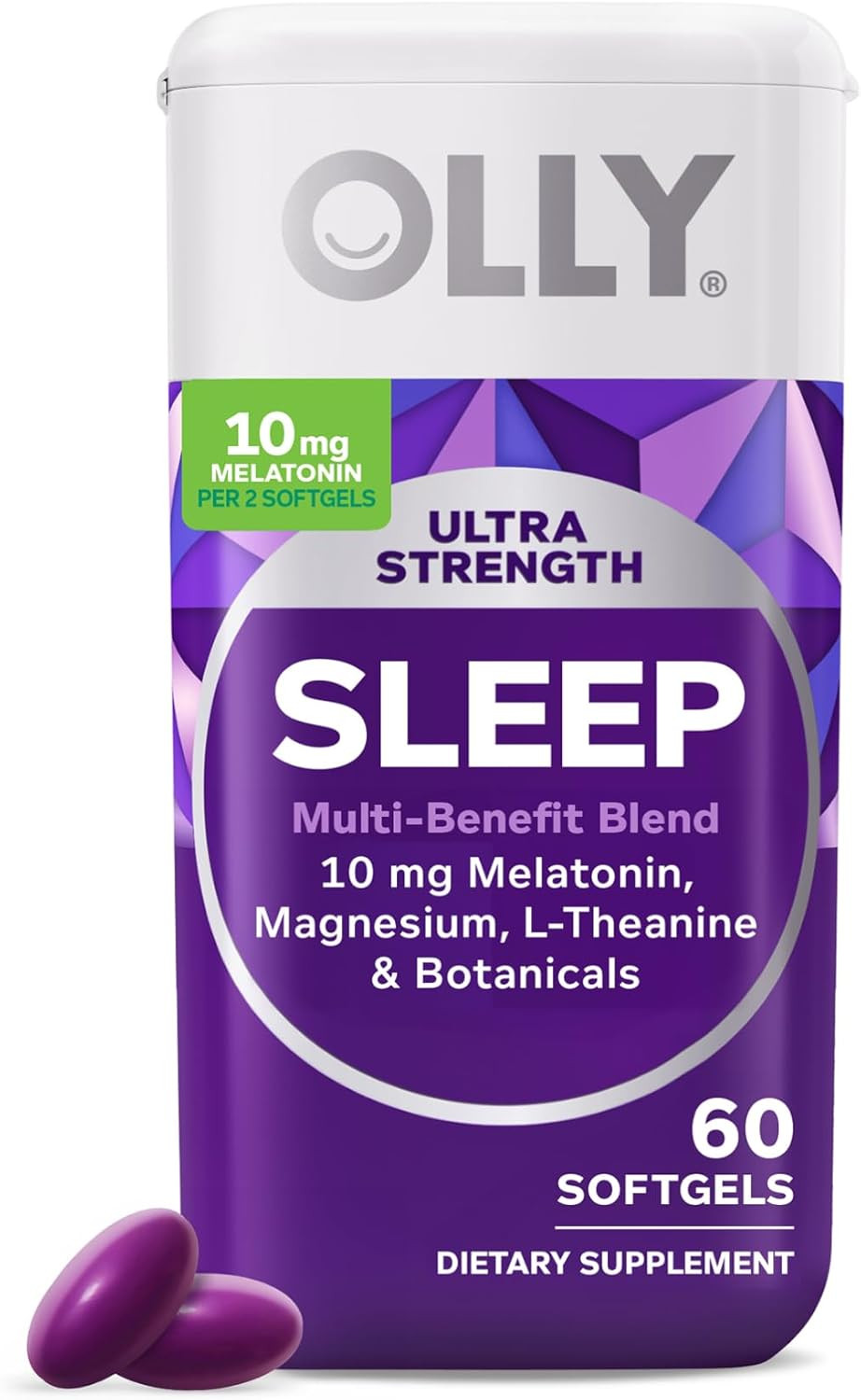 Ultra Strength Sleep Softgels, 10Mg Melatonin, L-Theanine, Chamomile, Magnesium,
