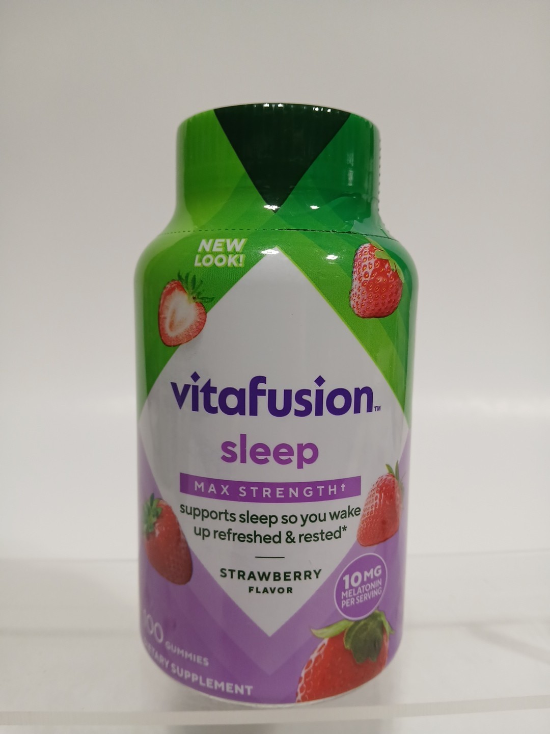 Vitafusion Melatonin Max Strength Gummies Strawberry 10mg 100 Gummies