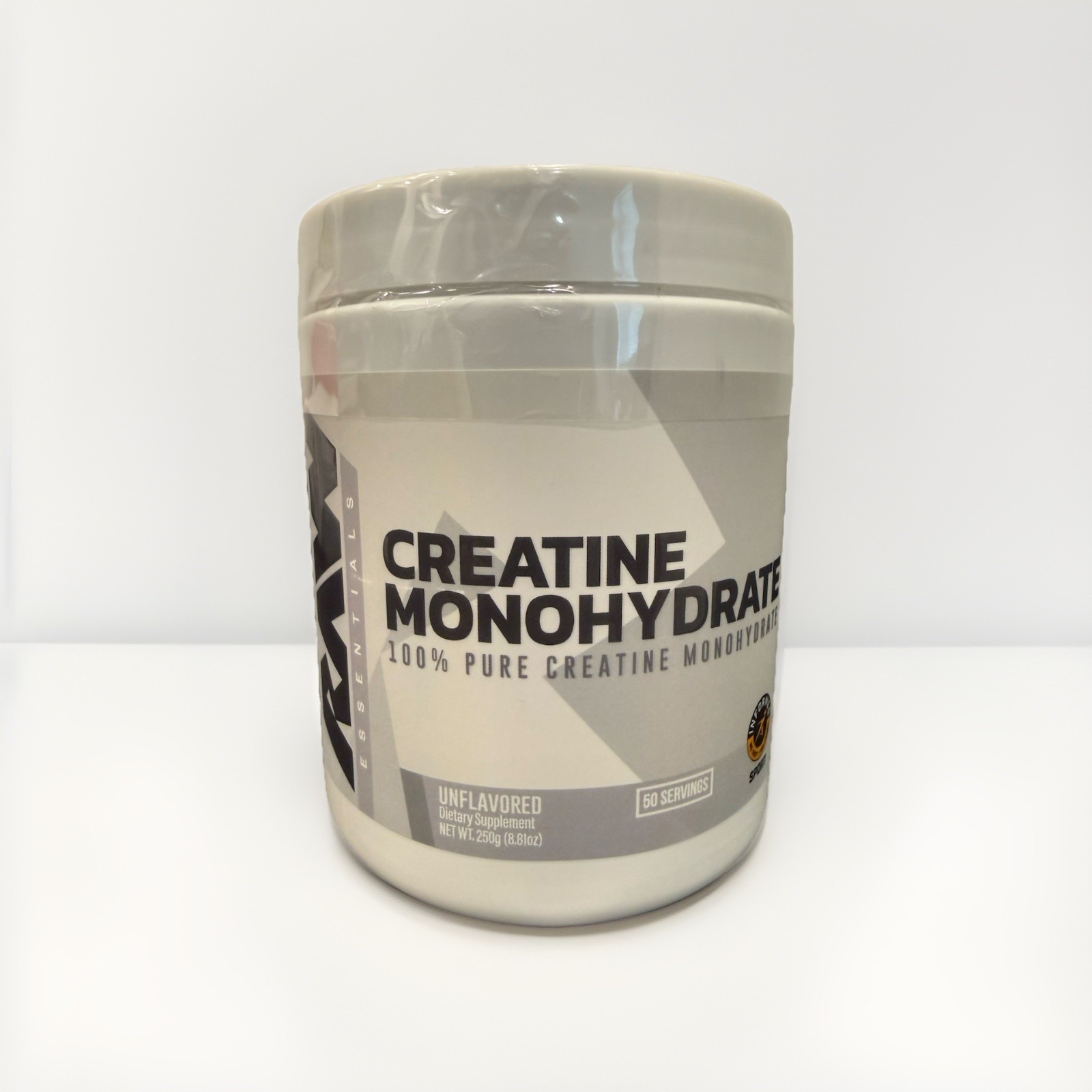 RAW Nutrition Essential 100% Pure Creatine Monohydrate Unflavored 8.81Oz 50 Serv