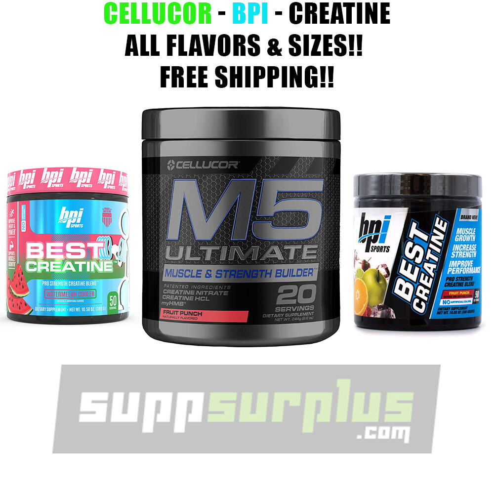 Cellucor – EVL – BPI – Creatine – M5 Ultimate – BPI Best Creatine ALL Mega Sale