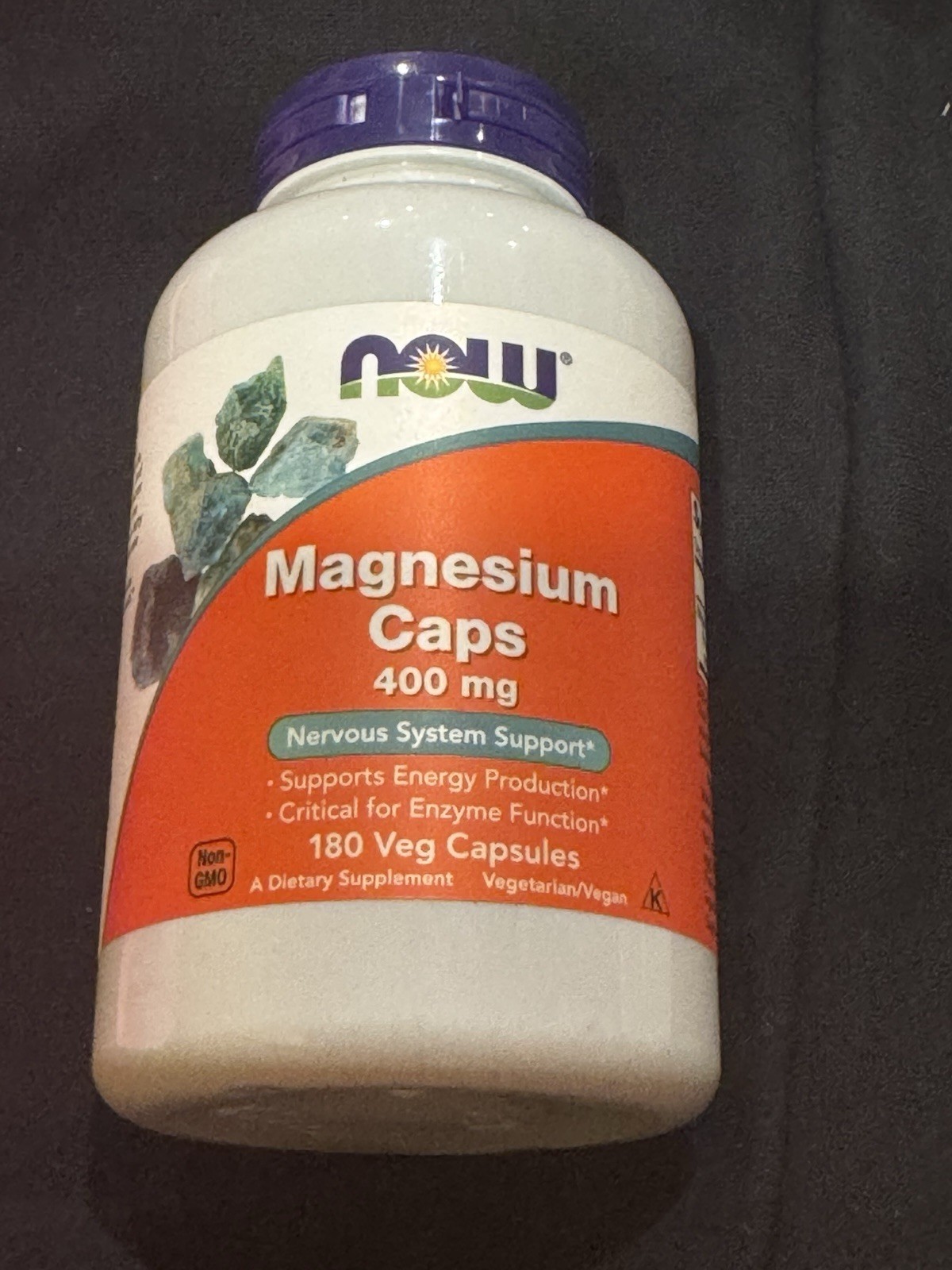 Now Foods Magnesium Caps 400 mg 180 Veggie Caps Exp 3/2029 Vegan New Sealed