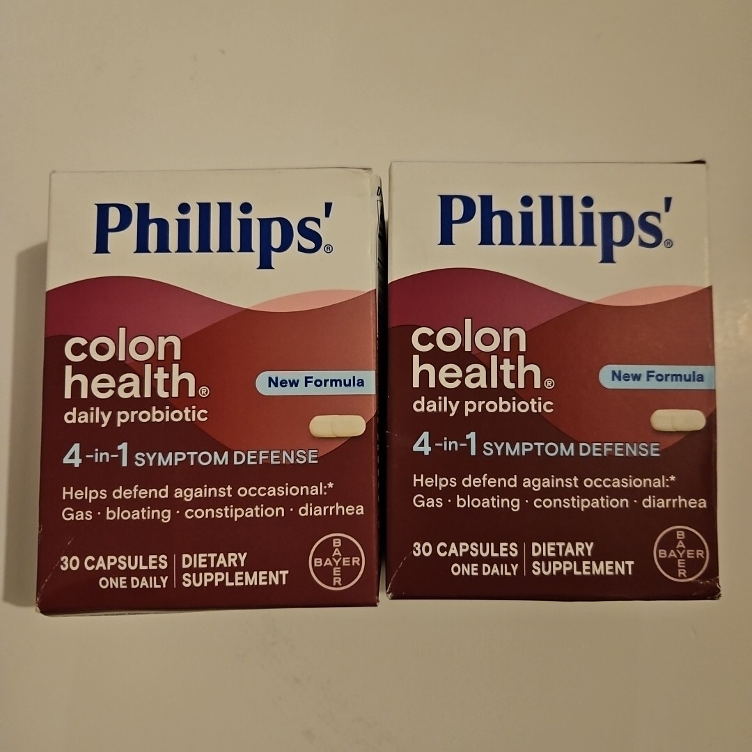 Phillips Colon Health Daily Probiotic Dietary Supplement 30ct X2 Exp 09/2026+