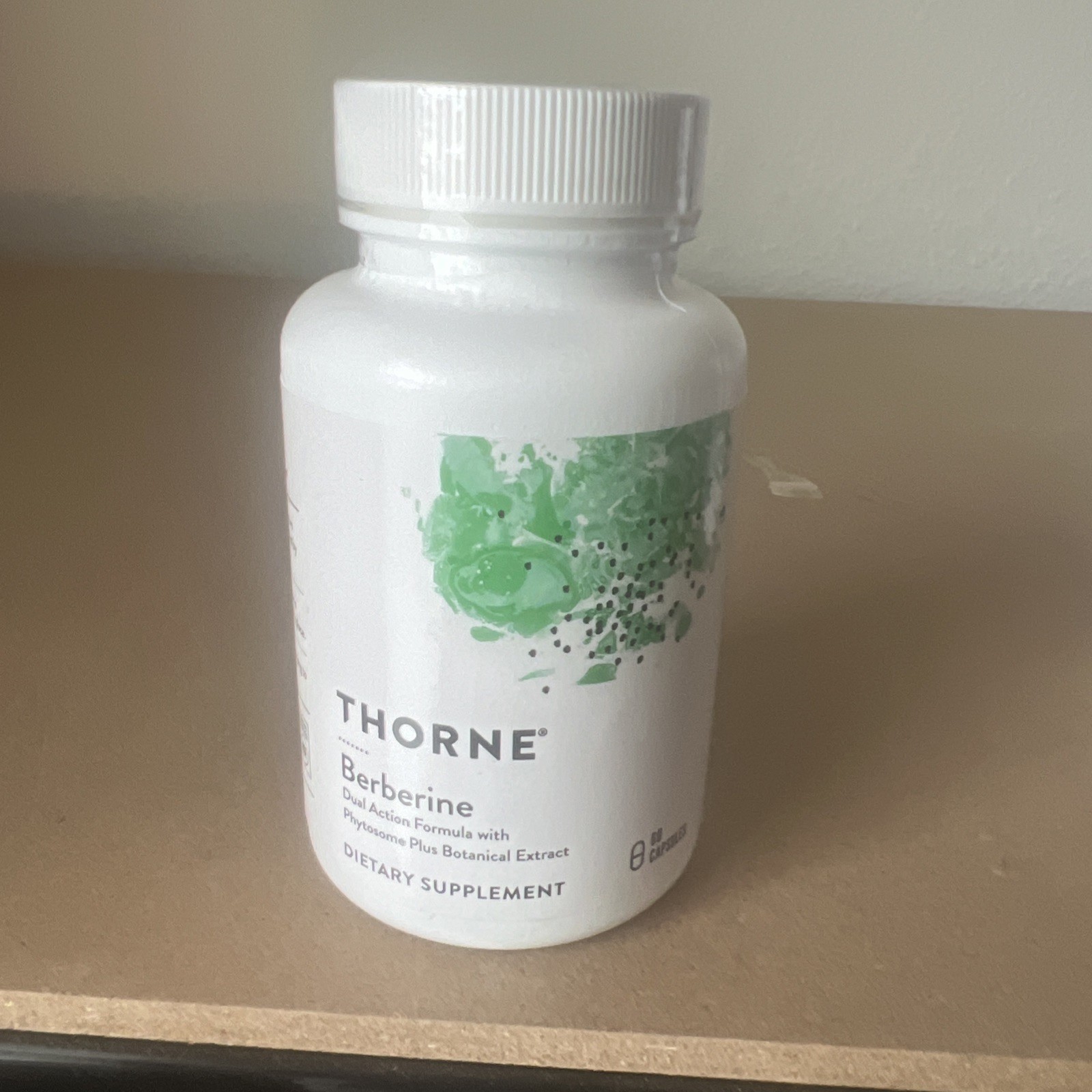 Thorne Berberine Supplement 1000mg Dual Action Formula 60 Capsules 07/2027
