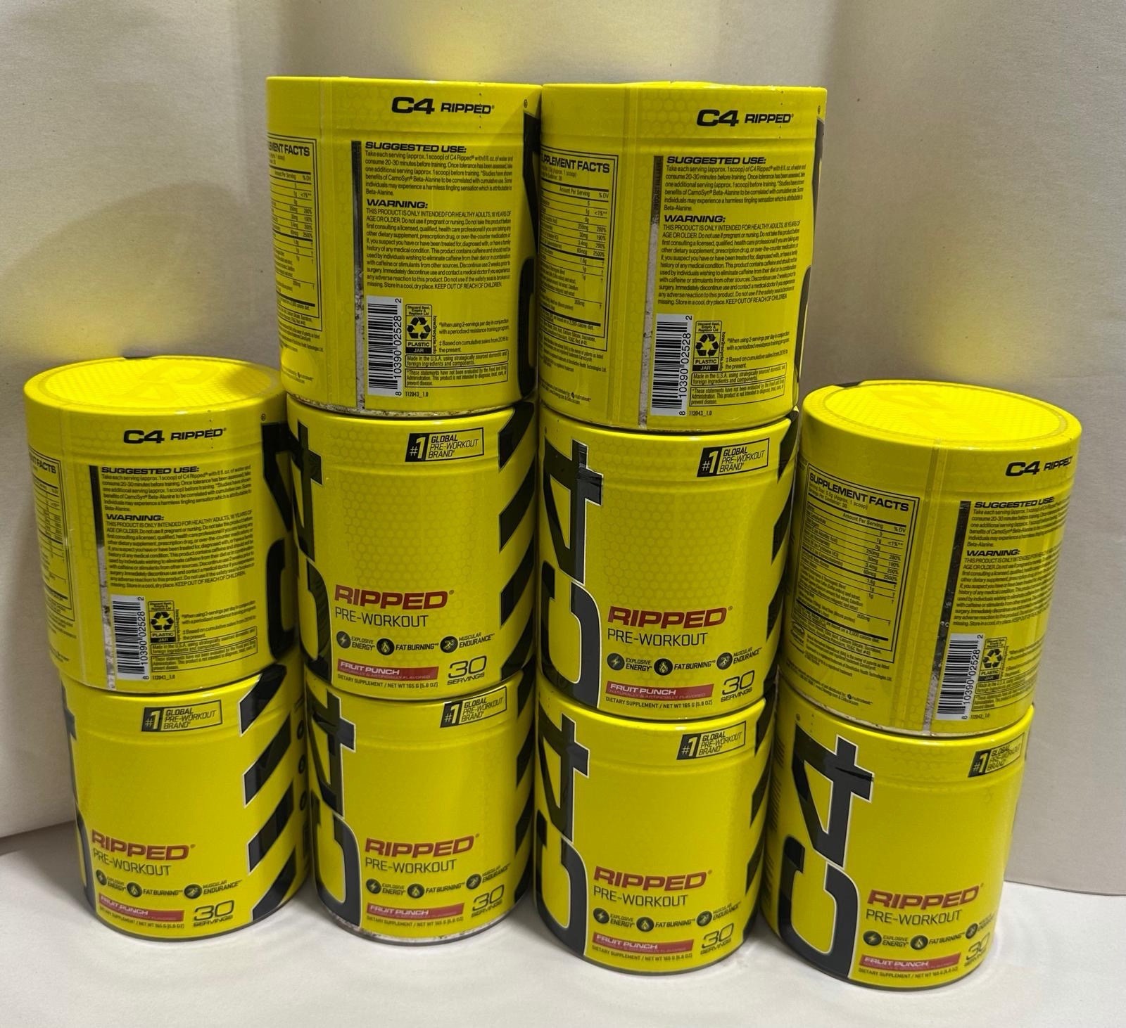 Cellucor C4 Ripped Pre Workout Powder Fruit Punch  Pack Of 10 Clumpy