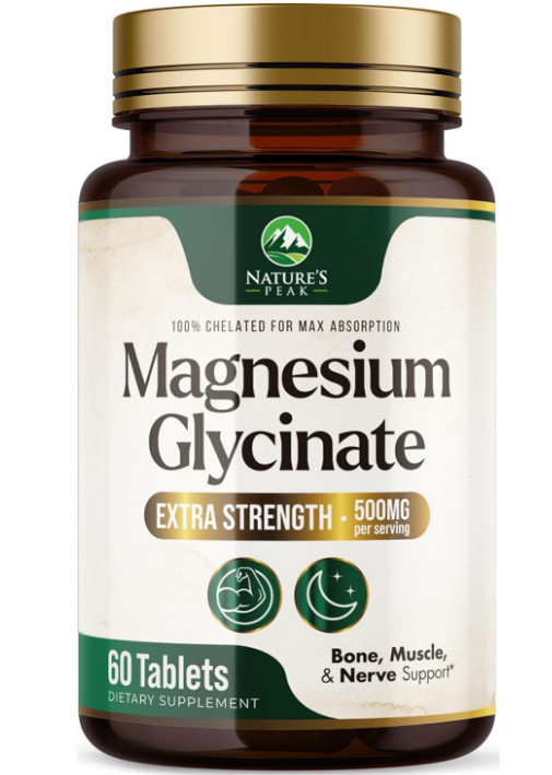 Glicinato de magnesio – Apoya la salud del corazón, los nervios y los músculos