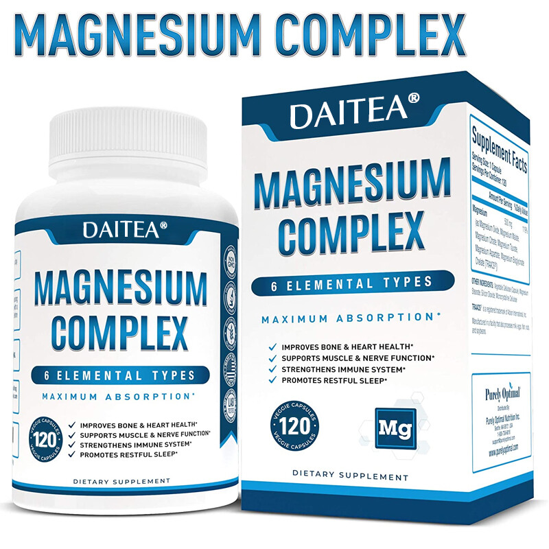 Magnesium Complex Improves Bone & Heart Health Supports Muscle & Nerve Function