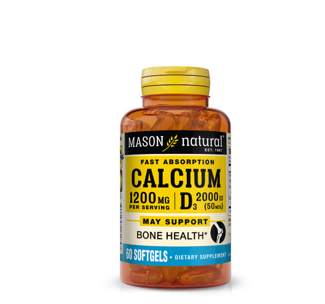 Mason Vitamin Calcium 1,200 mg with Vitamin D3 50 mcg (2,000 IU)–Immune Support