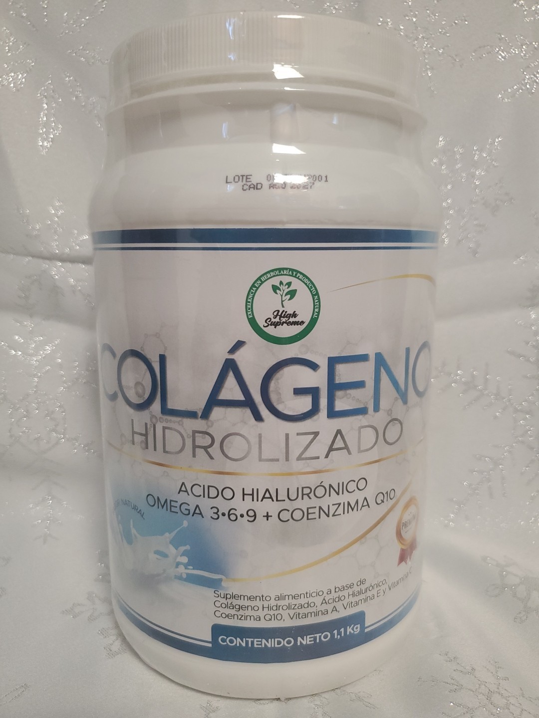 Colageno Hidrolizado en Polvo Powder 1Kilo { Sabor Natural }  High Supreme