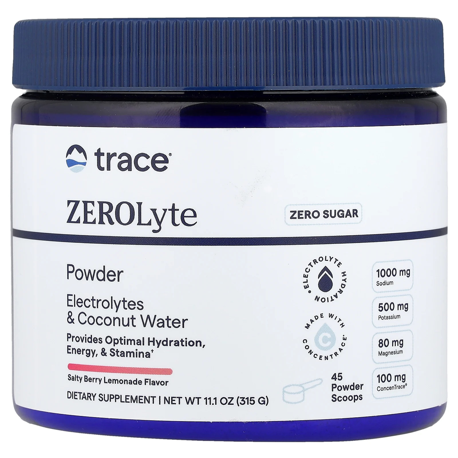 ZEROLyte Powder, Salty Berry Lemonade, 11.1 oz (315 g)
