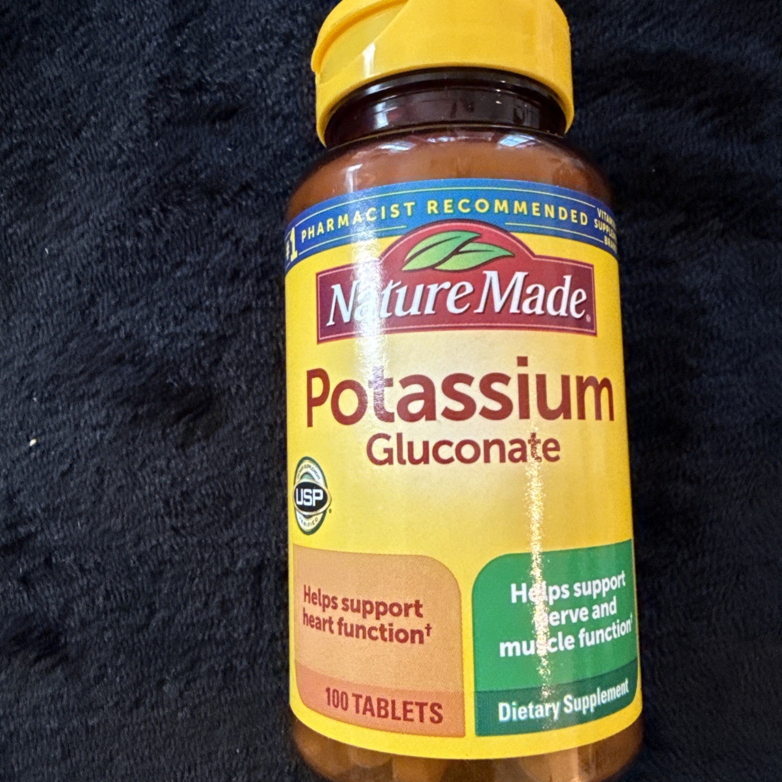 Nature Made Potassium Gluconate 550mg Dietary Supplement – 100 Count Tablets