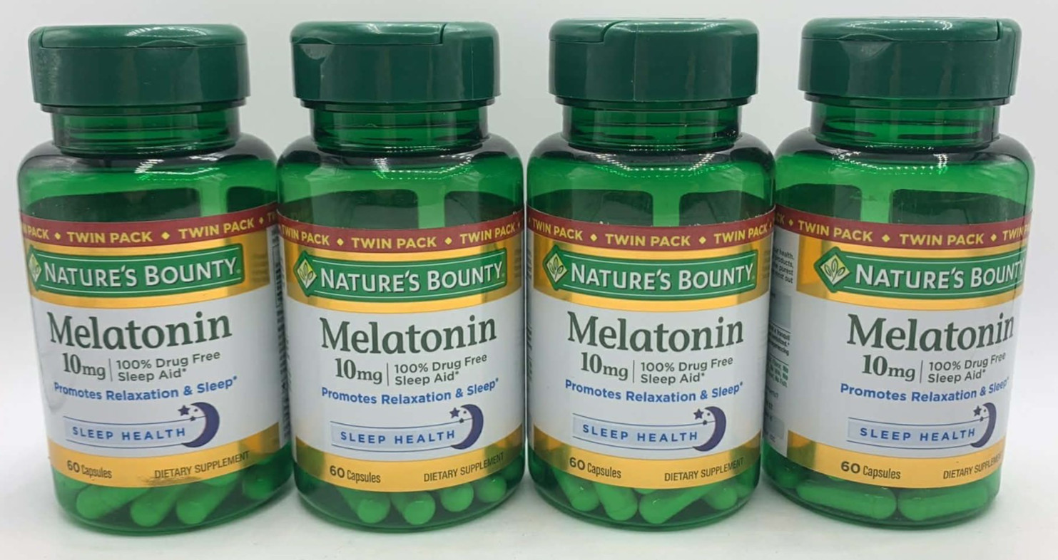 4PK Nature’s Bounty Melatonin 10mg ~ 60 Capsules Each ~ EXP 9/26 ~ FAST SHIP