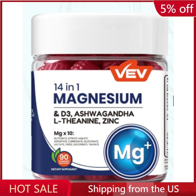 14-in-1 Magnesium Complex Gummies–Cortisol Supplements for Women-Sugar-Free