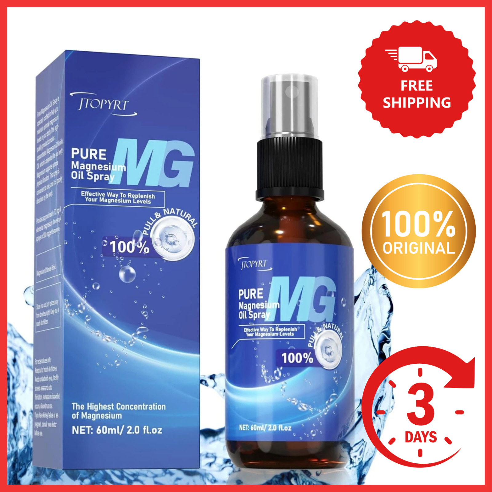 Magnesium Oil for Feet: Magnesium Oil Easy to Absorb and Use – Magnesium Spray..