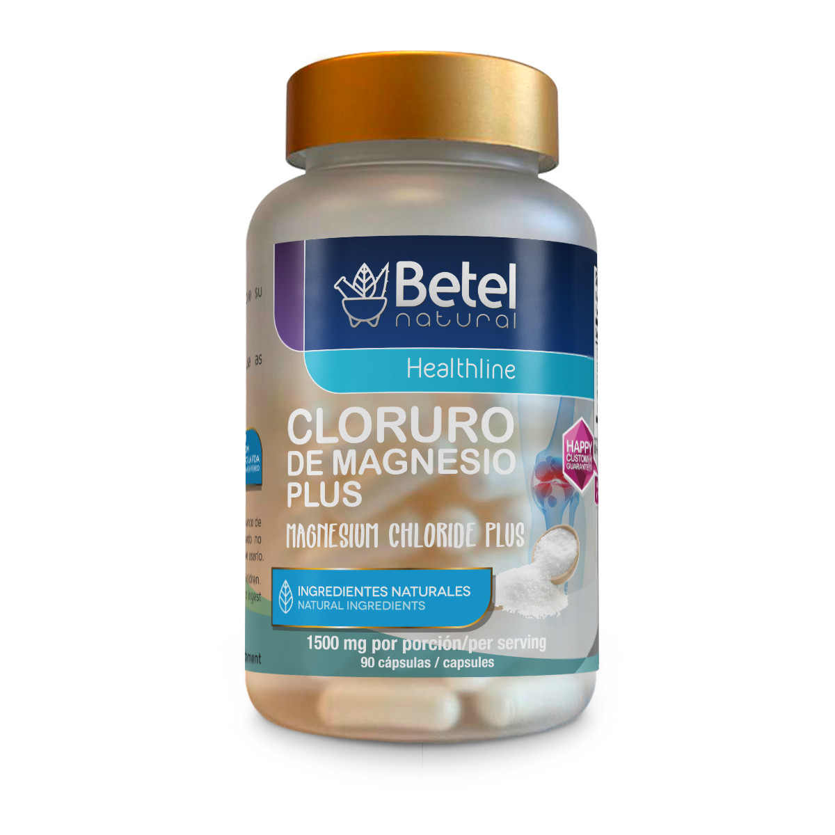 Premium Magnesium Chloride (Cloruro de Magnesio) by Betel Natural – 90 Capsules
