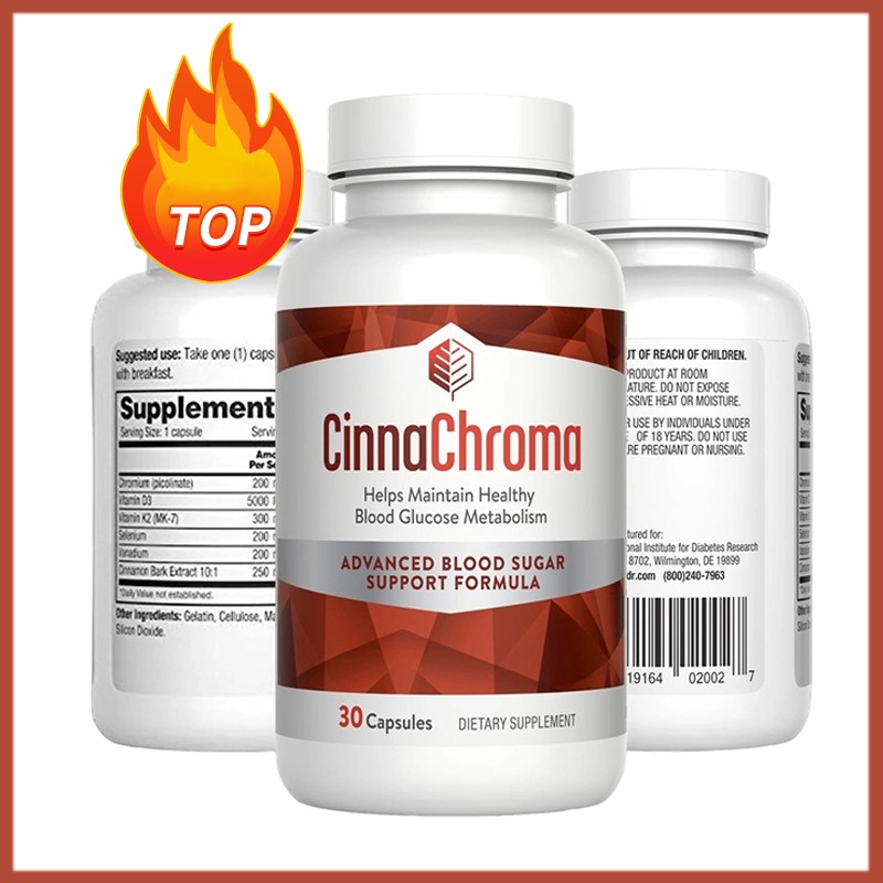CinnaChroma Blood Sugar Supplement – Maintain Blood Sugar Balance 90 Capsules