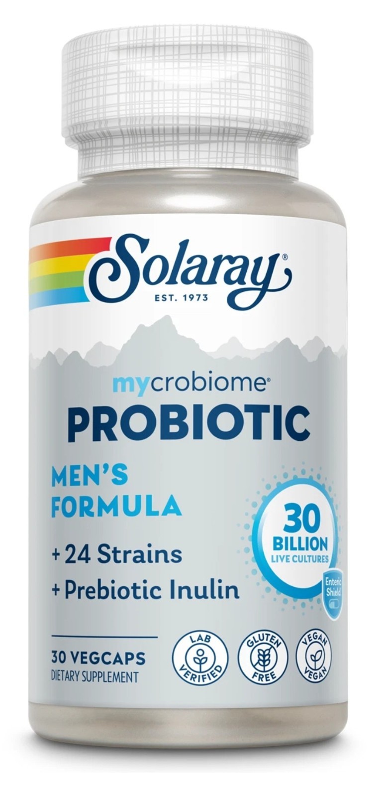 Solaray Mycrobiome Probiotic Mens 30 Billion CFU | 30 Veg Caps – Exp 11/25
