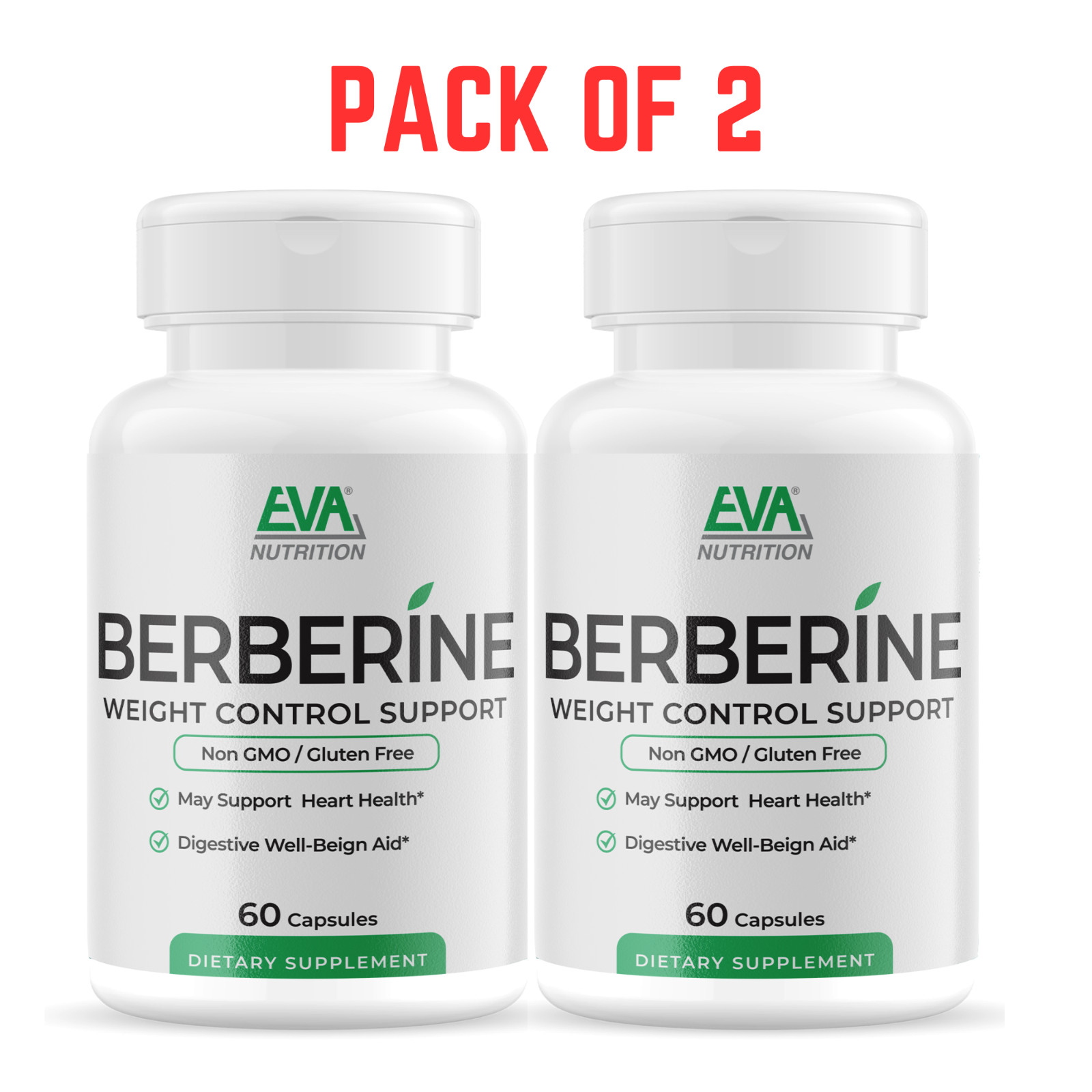 EVA Berberine Capsules | weight control | supports Heart Health & Immune pack 2
