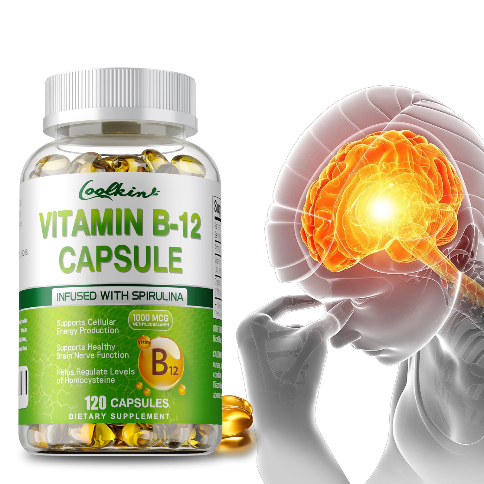 Vitamin B-12 Methylcobalamin 1000mcg – Immune Supplement, Heart Health, Non-GMO