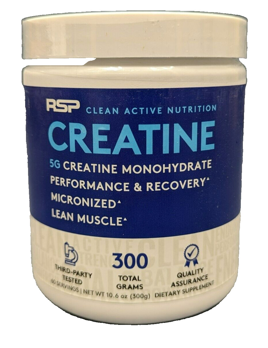 RSP Creatine Monohydrate Pure Micronized Creatine Powder Supplement, 300 grams