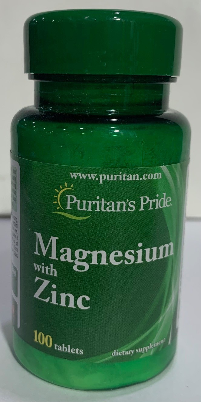 Puritan’s Pride Magnesium with Zinc – 100 Tablets