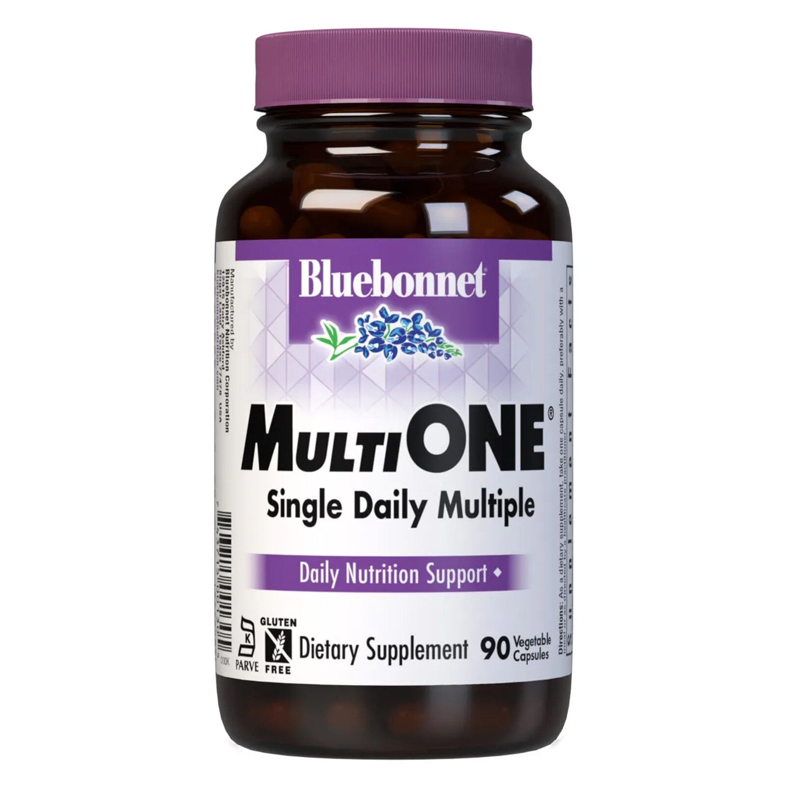 Bluebonnet Multi One (With Iron) 90 Vegetable Capsules, Daily Nutritional Suppor