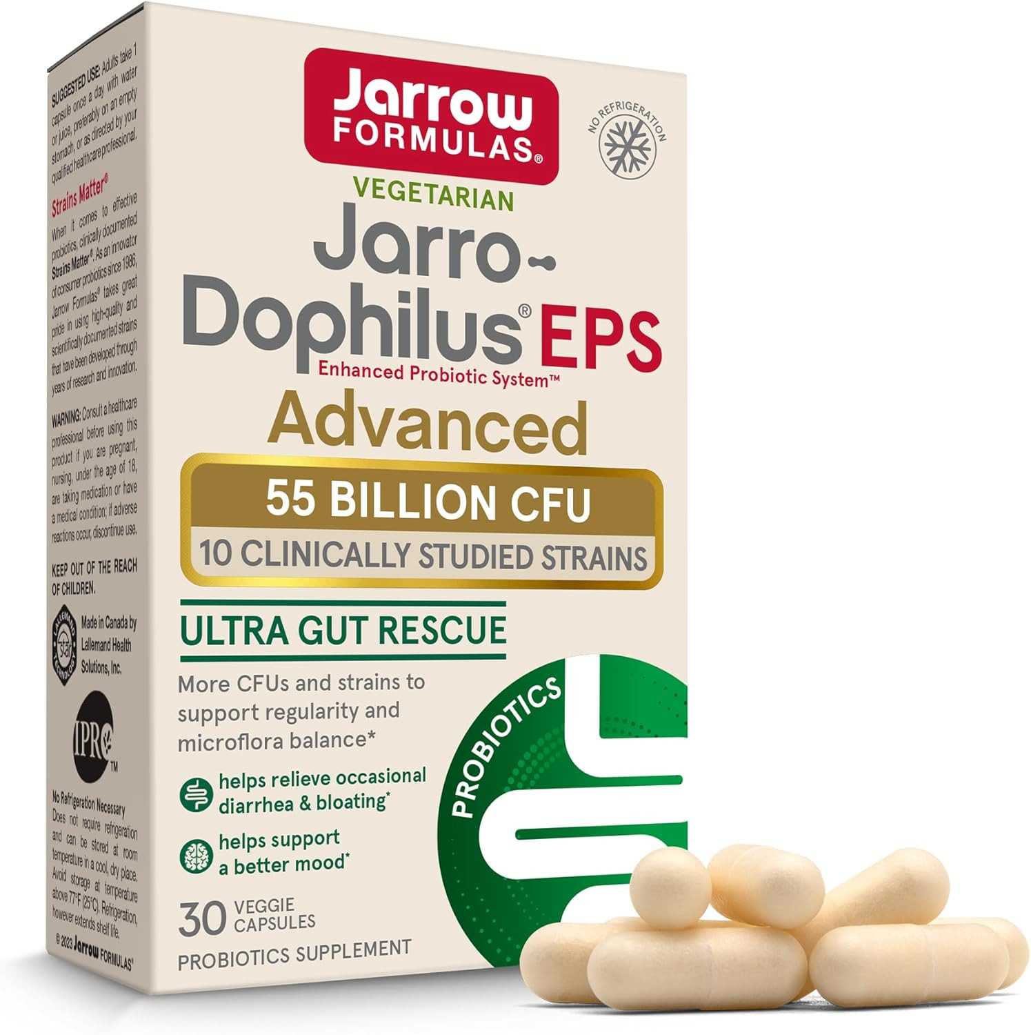 Jarro-Dophilus EPS Advanced, 55 Billion CFU Probiotics, Digestive Support for Ad