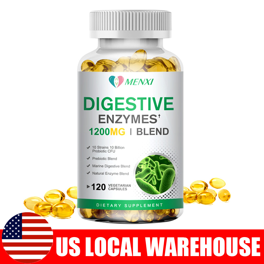 Digestive Enzymes w/ Prebiotic & Probiotics, Constipation, Gas & Bloating Relief