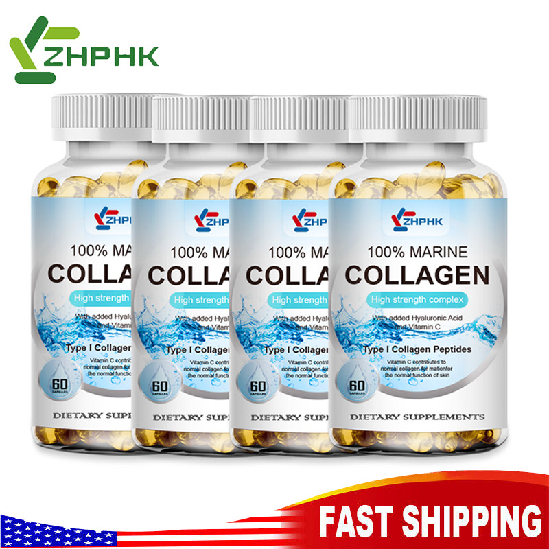 Marine Collagen Capsules With Hyaluronic Aid,Skin Hair Nails Support ,Anti Aging