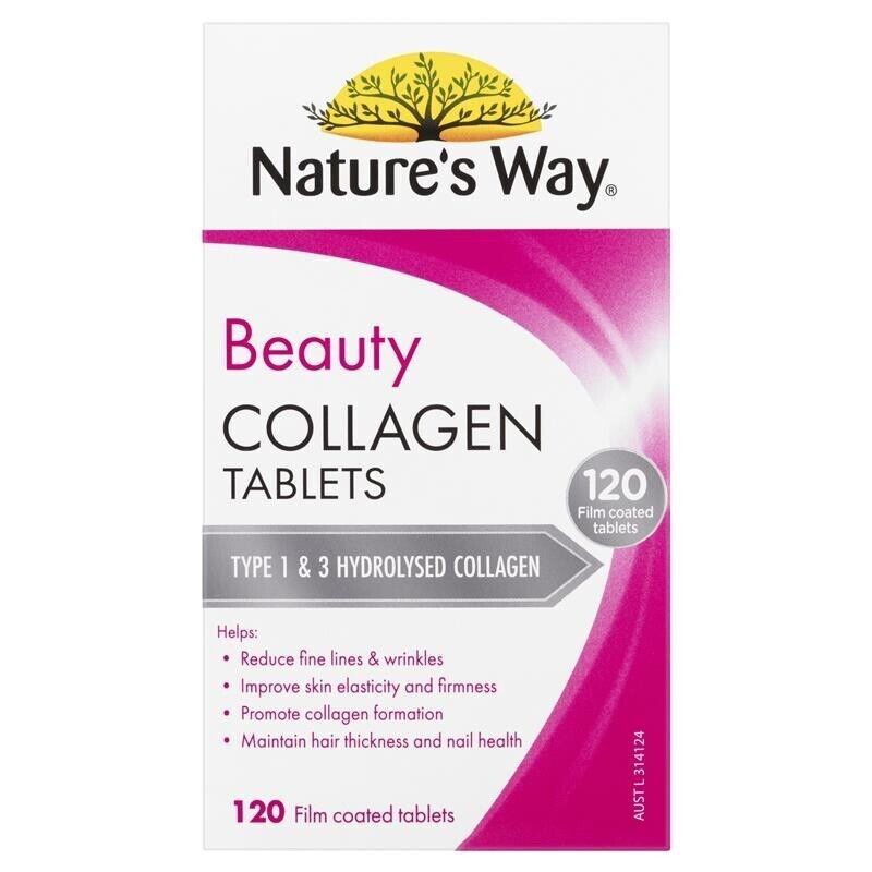 Nature’s Way Beauty Hydrolised Collagen 2500mg Australian Vitamins 120 Tablets