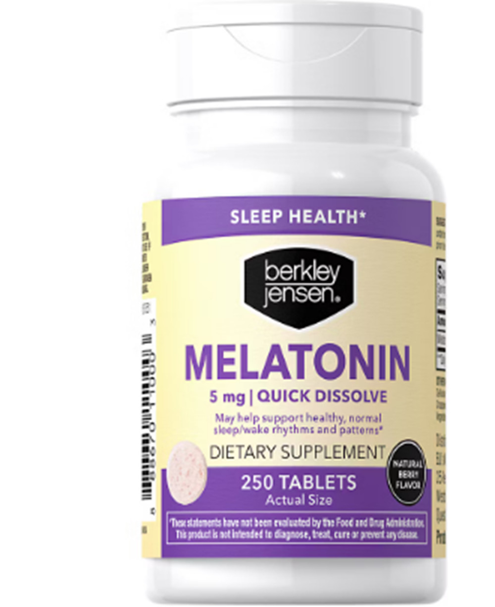 Berkley Jensen Melatonin 5mg Quick Dissolve Tablets, 250 ct WE DO NOT SHIP TO CA