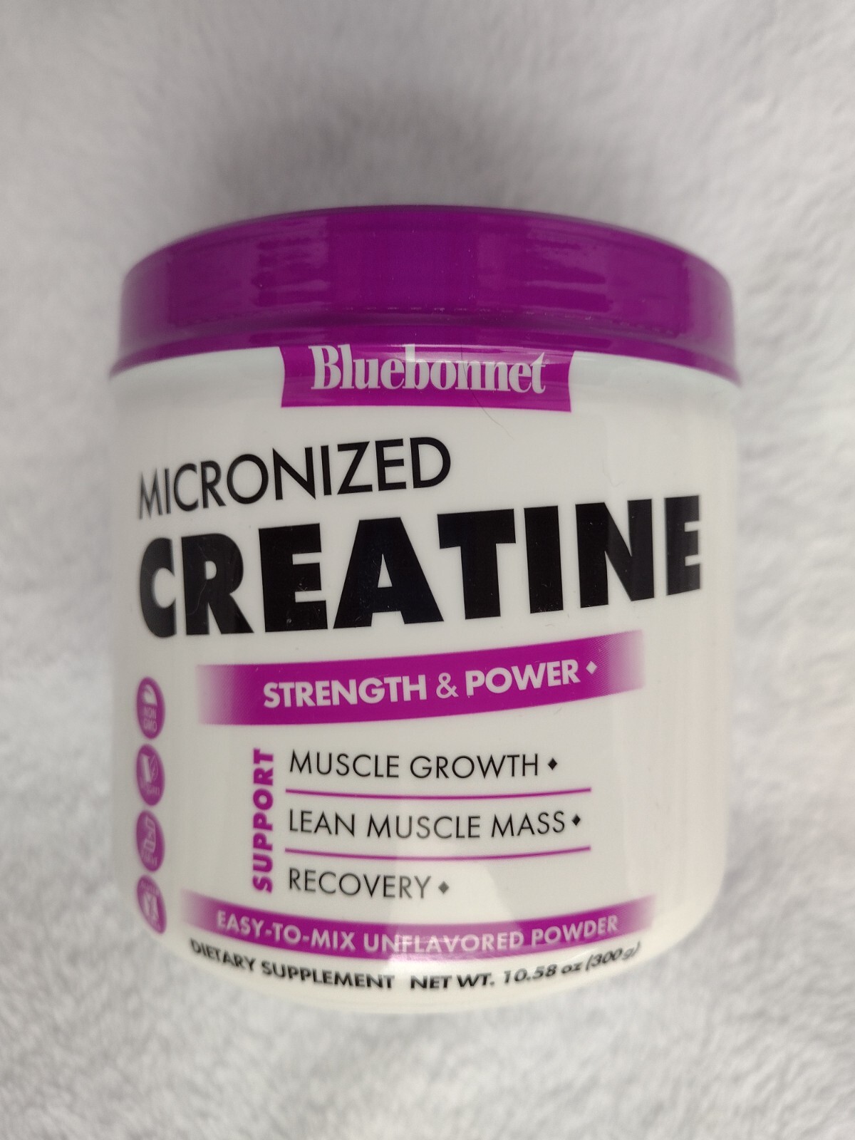 BlueBonnet Nutrition Micronized Creatine Monohydrate Lean Muscle Mass 10.58 oz