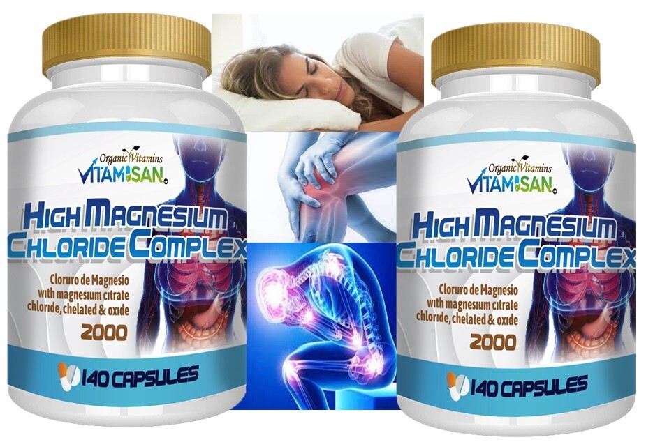 2000 mg CITRATE  Magnesium Chloride (Cloruro de Magnesio) High absorption 1,400