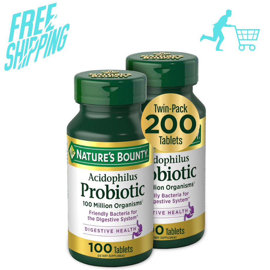 Nature’s Bounty Acidophilus Probiotic, Daily Probiotic Supplement, Digestive