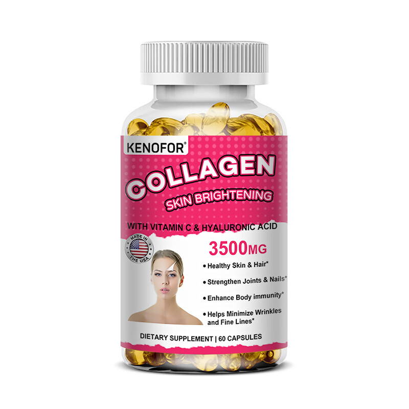 Collagen Capsules – Brighten skin, restore elasticity, improve skin tone,60 Caps