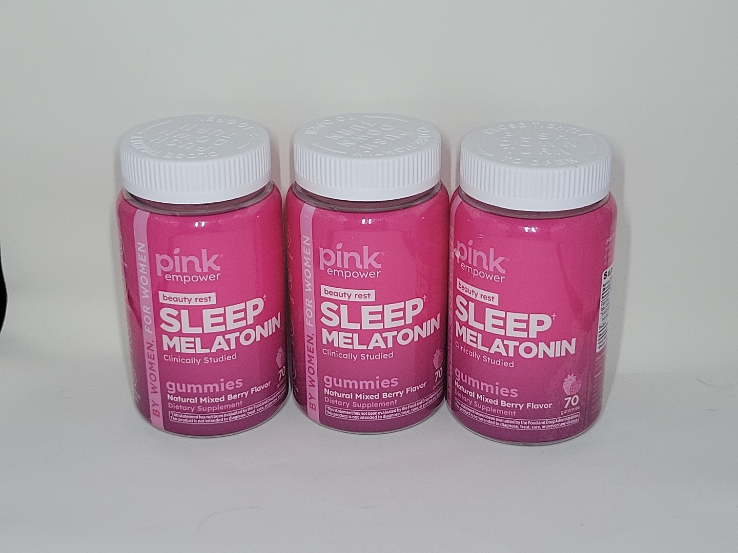 Melatonin 10mg Gummies 3 Pk 70 Count  Vegan, NonGMO & Gluten Free Exp April 2026