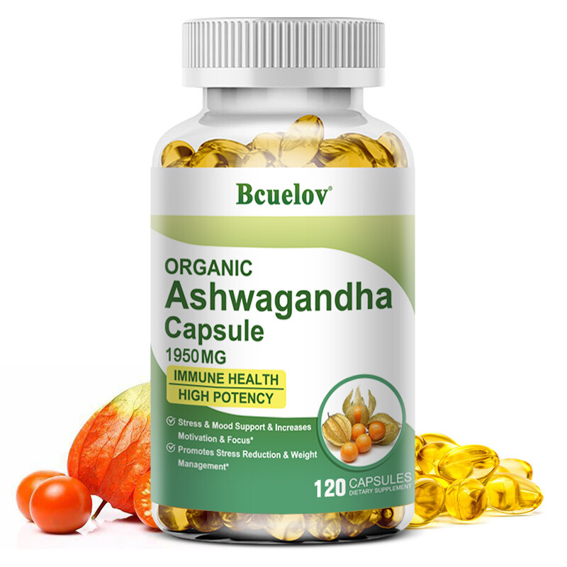 Ashwagandha – 30 to 120 Capsules (1950 mg) – High Dose – Immunity