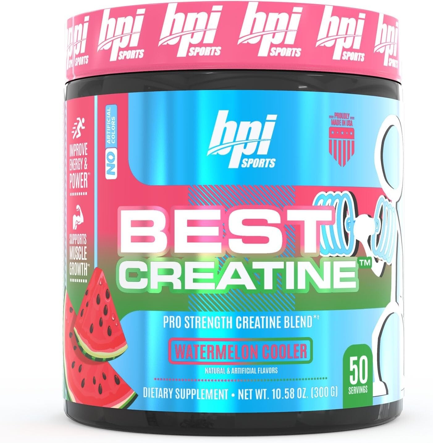 BPI Sports Best Creatine -50 Servings – Watermelon- (6 Types of Creatine)