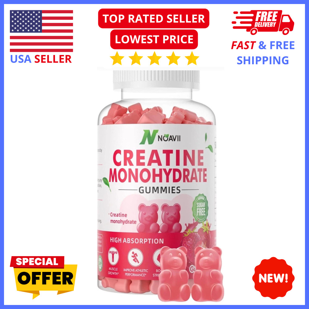 Creatine Gummies 5000mg – Muscle Strength Endurance & Workout Performance Boost