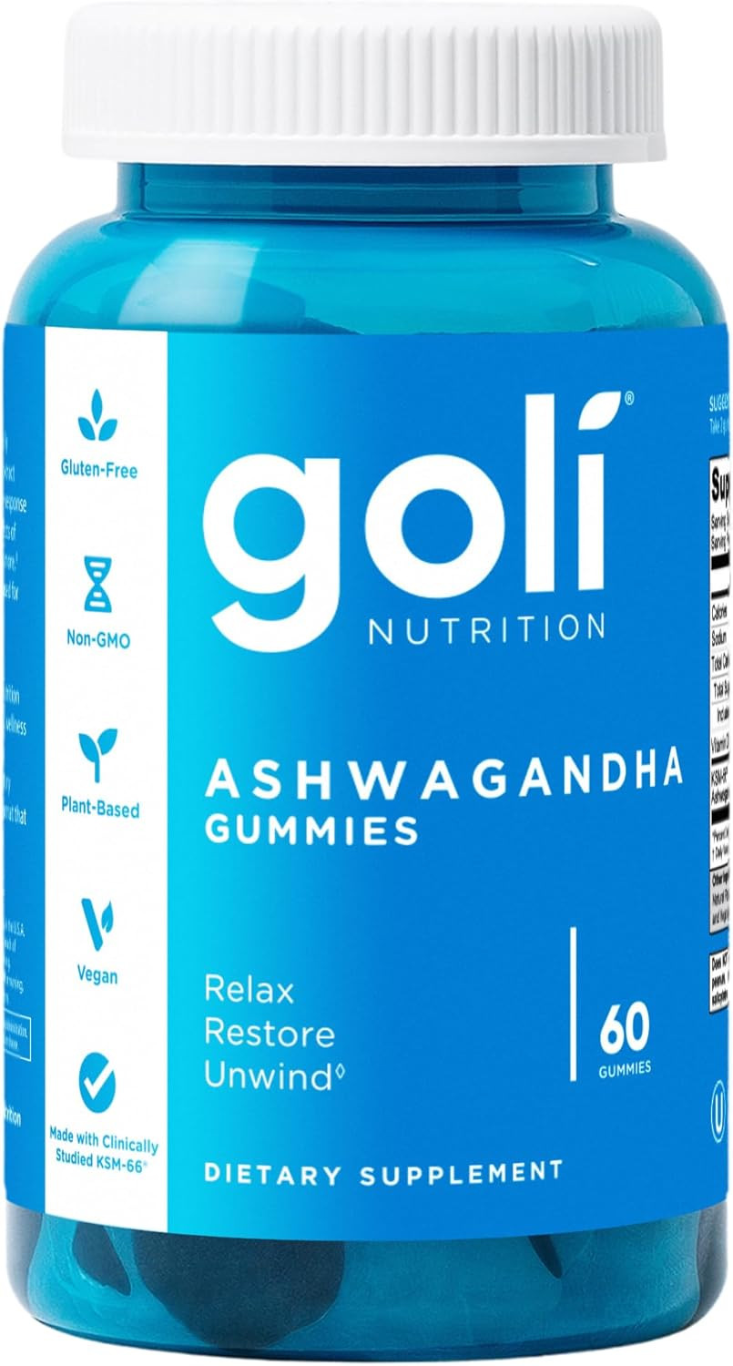 Goli Ashwagandha Gummies with KSM-66 & Vitamin D – Vegan, 60 Count